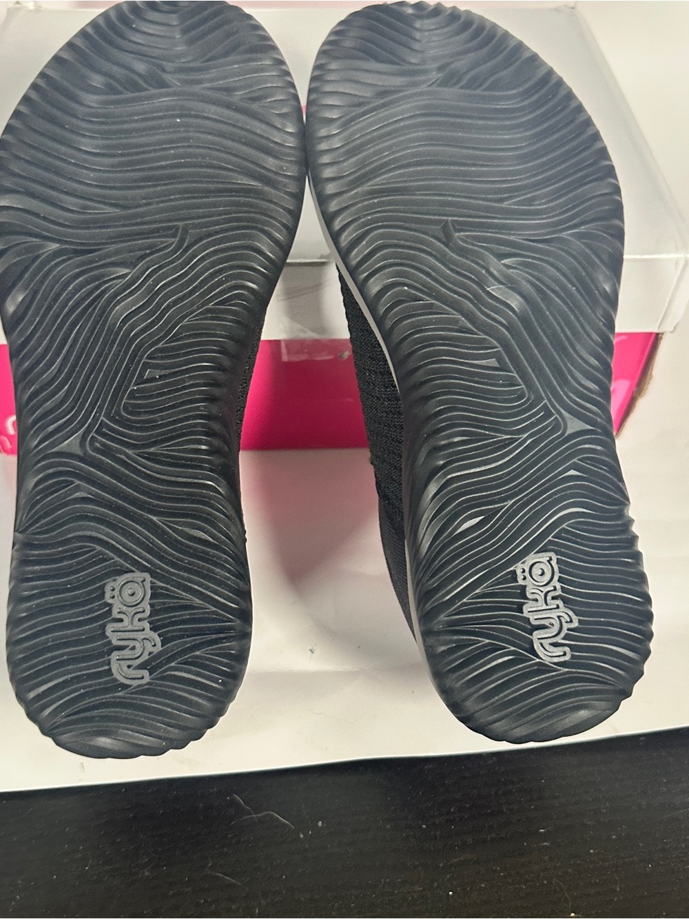 New in Box 9.5 Ryka Black Knit Slip-On Sneakers - Picture 4 of 4